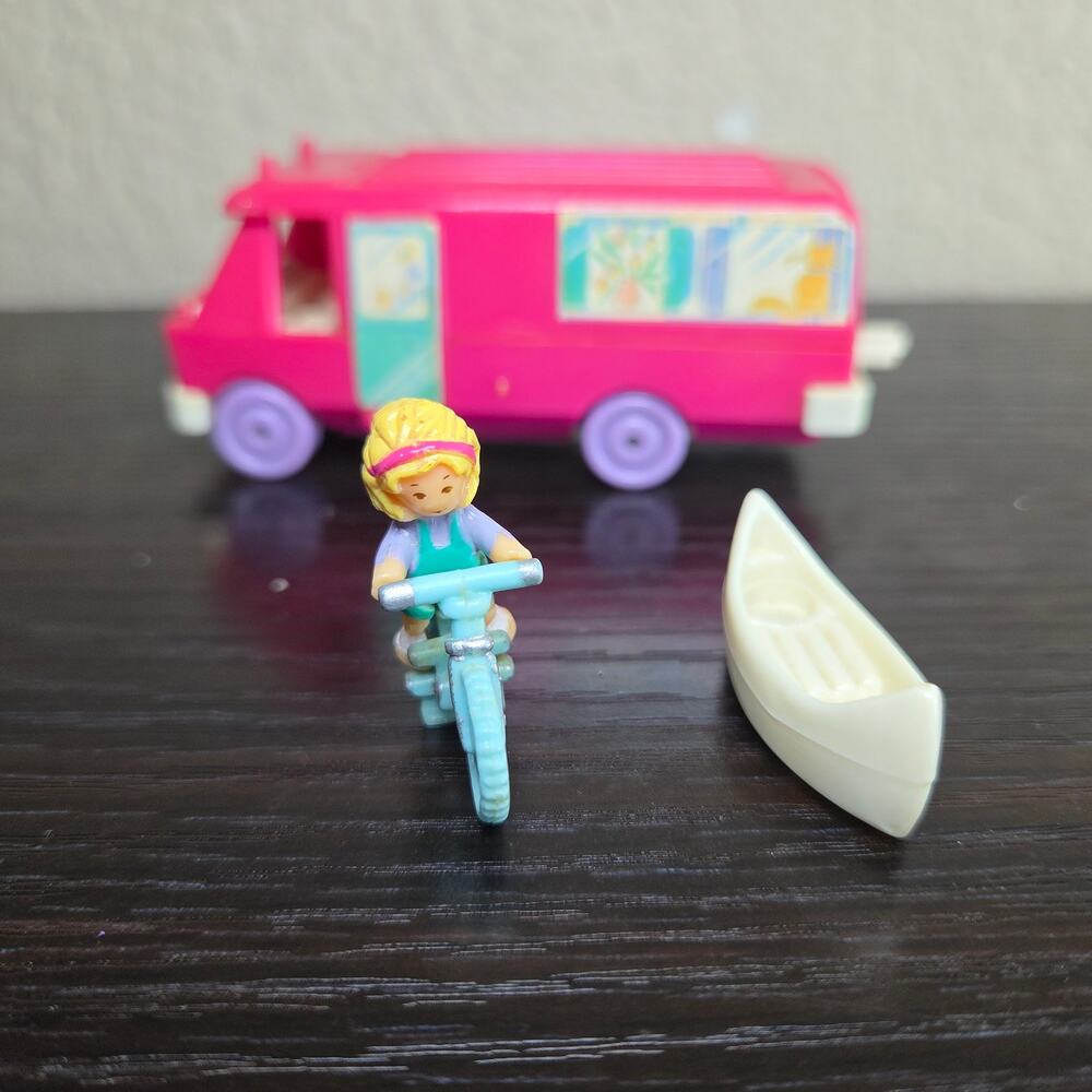 Vintage 1994 Polly Pocket Bluebird Home On The Go RV COMPLETE Boat Bicycle